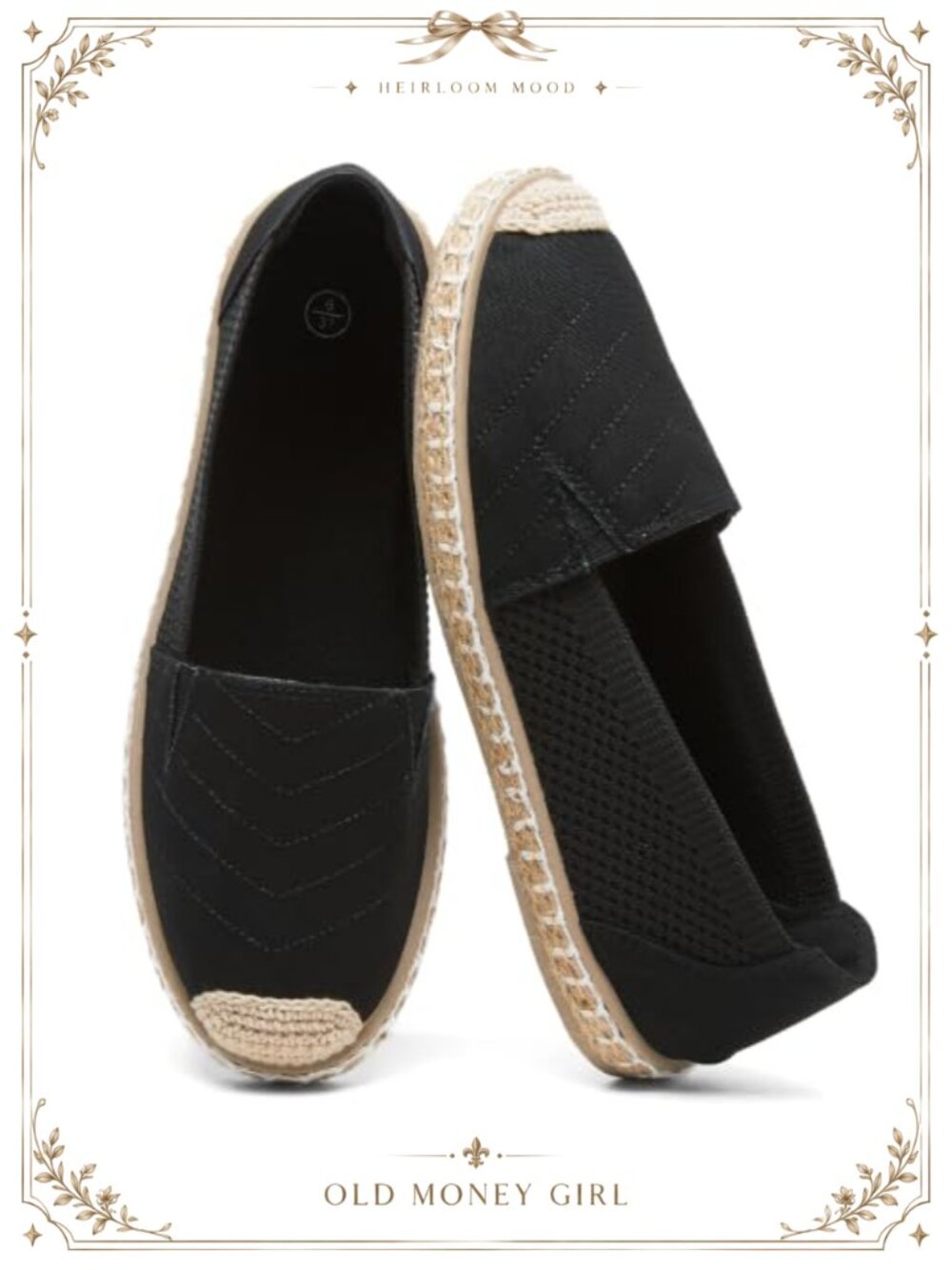 Lightweight Espadrilles Slip On Flats Comfortable Round Toe Summer Shoes